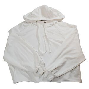 Another Love Womens Hoodie Small White Cropped Pullover